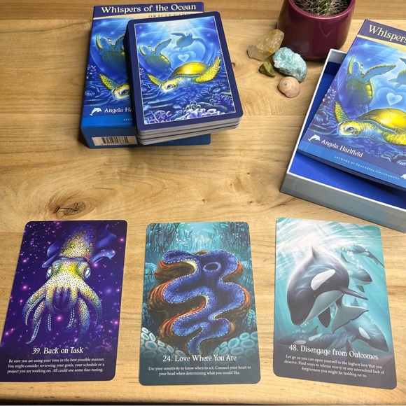 Whispers of the ocean oracle cards. Tarot. EUC with guidebook. Angela Hartfield. - Picture 2 of 4